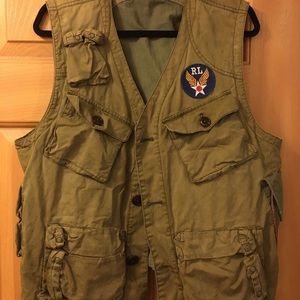 Ralph Lauren Letterman Fisherman Vest